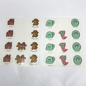 Lot of 21 Vintage CTP Scratch N Sniff Gingerbread & Spearmint Stickers Matte HTF